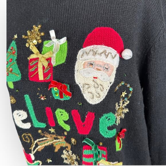 Vintage 90s Ugly Christmas Sweater XL - Picture 3 of 7